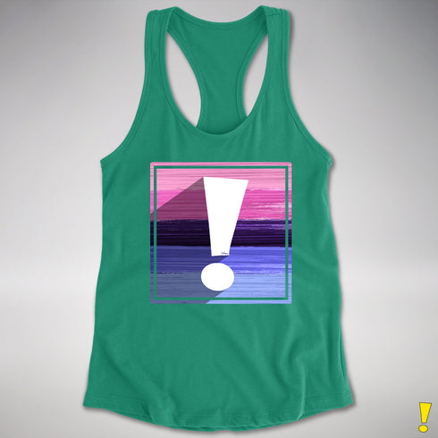 Omnisexual Pride Flag Exclamation Point Racerback Tank